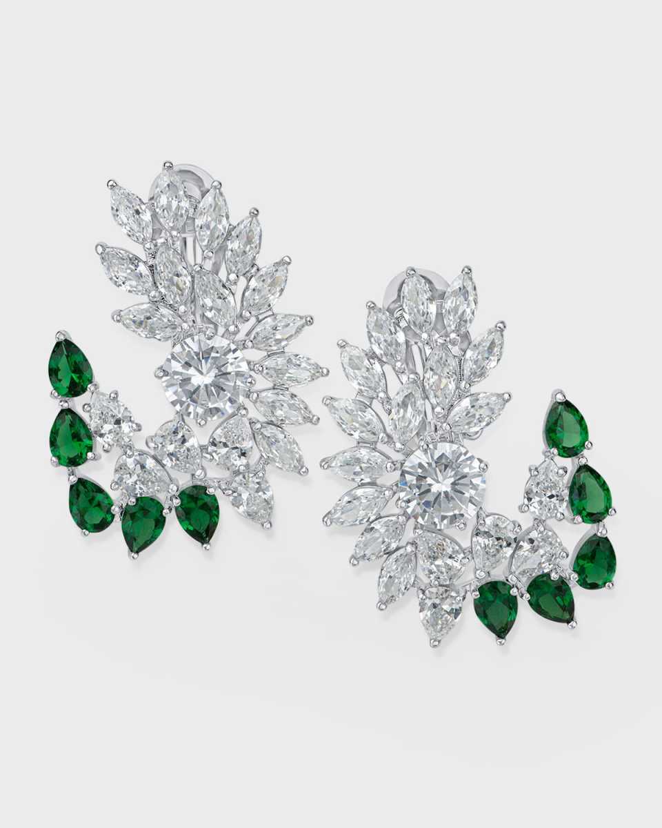 Multi-Cut Swirl Cubic Zirconia Clip-On Earrings